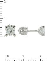 Серьги из белого золота c бриллиантами