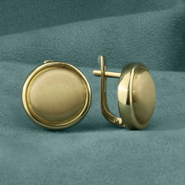 Серьги из лимонного золота 585 пробы