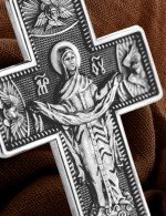 Крест из белого золота