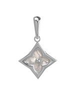 Подвеска из белого золота c перламутром