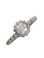 Кольцо из белого золота c бриллиантами