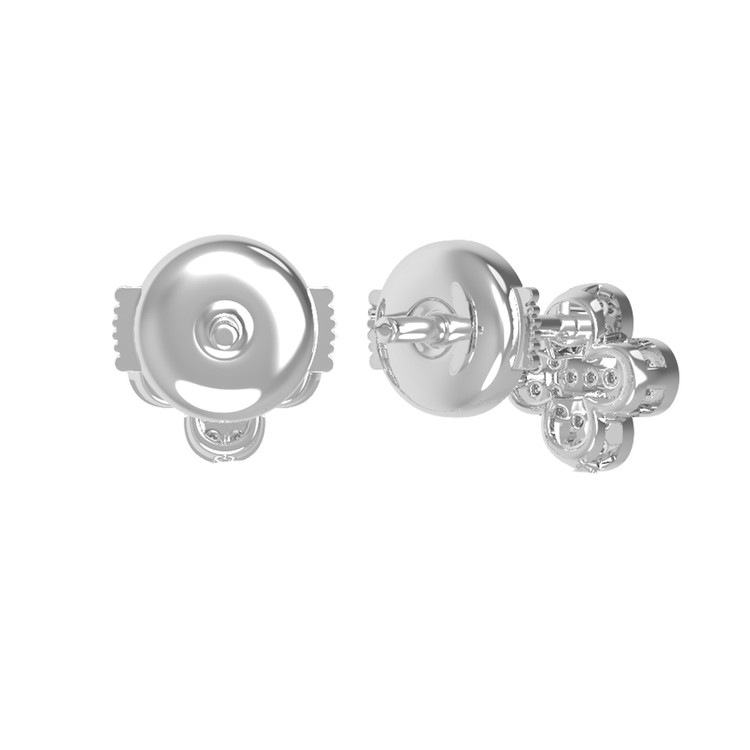 Серьги из белого золота 585 пробы c бриллиантами