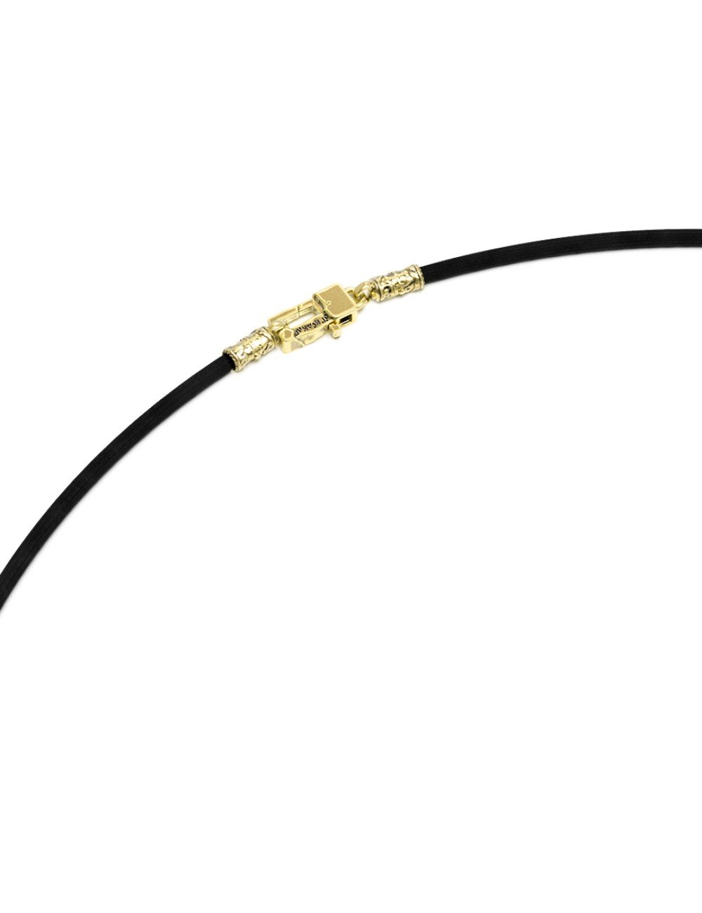 Шнурок шёлковый из лимонного золота c шёлковым шнурком