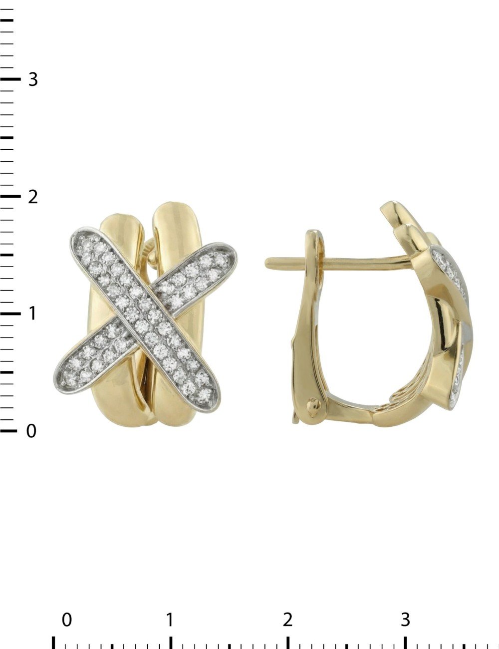 Серьги из лимонного золота c бриллиантами