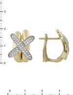 Серьги из лимонного золота c бриллиантами