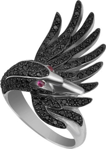 Кольцо из белого золота c фианитом