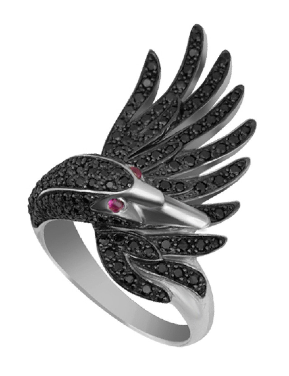 Кольцо из белого золота c фианитом