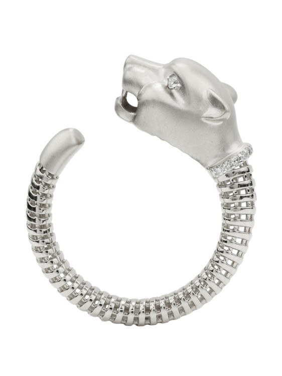 Кольцо из белого золота 585 пробы c бриллиантами