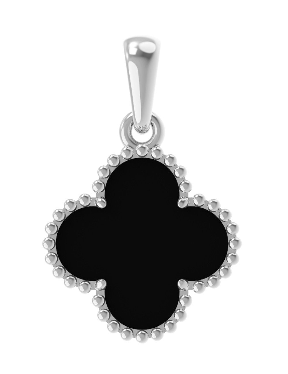 Подвеска из белого золота c ониксом