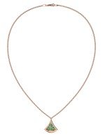 Колье из золота c малахитом