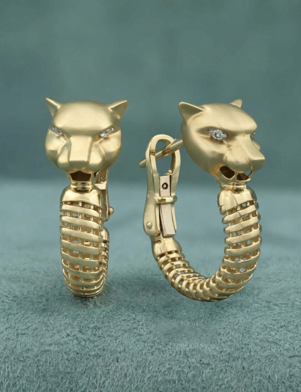 Серьги из лимонного золота c бриллиантами