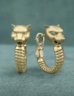 Серьги из лимонного золота c бриллиантами