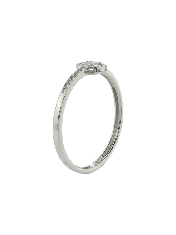 Кольцо из белого золота 585 пробы c бриллиантами