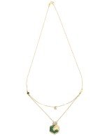 Колье из лимонного золота c бриллиантами и малахитом