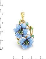 Подвеска из лимонного золота c эмалью