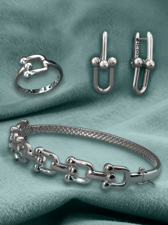 Серьги из белого золота 585 пробы