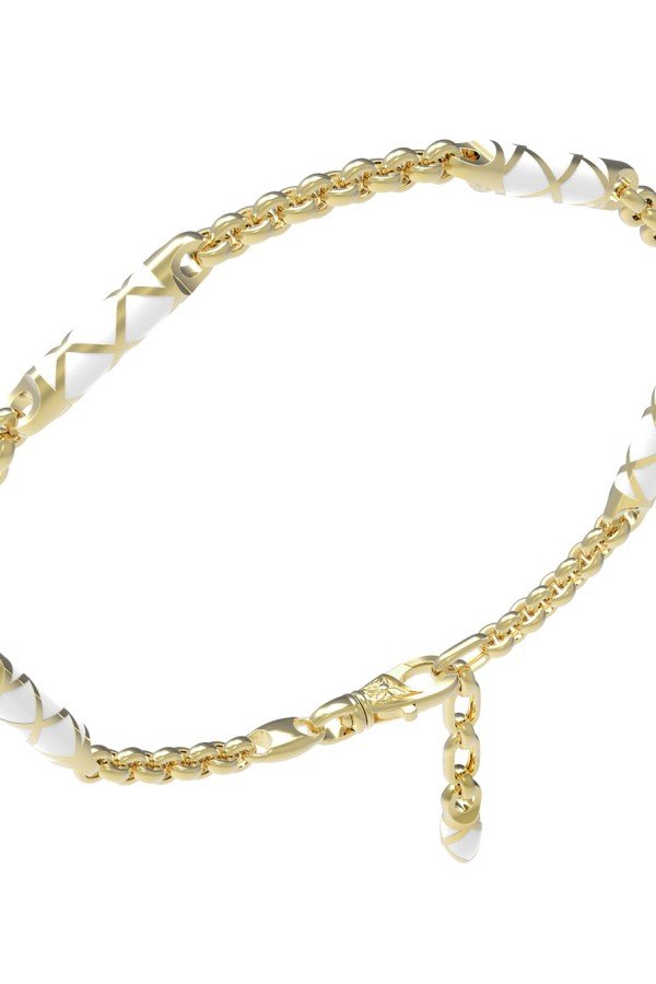 Браслет из лимонного золота c эмалью