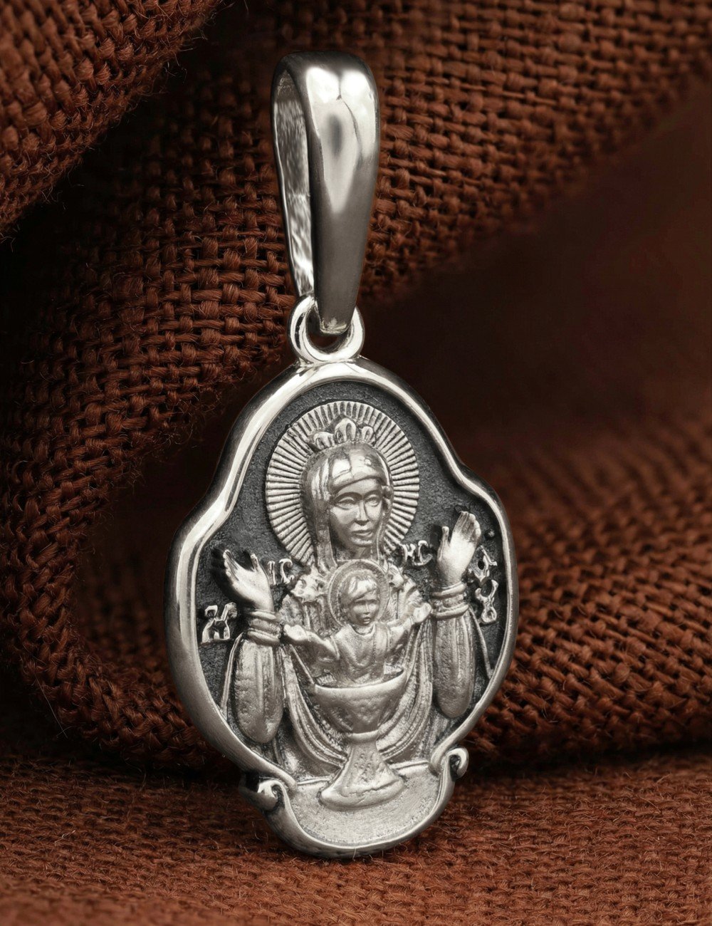 Образок из белого золота