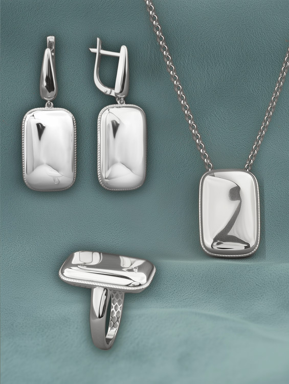 Серьги из белого золота 585 пробы