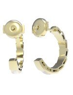 Серьги из лимонного золота c перламутром