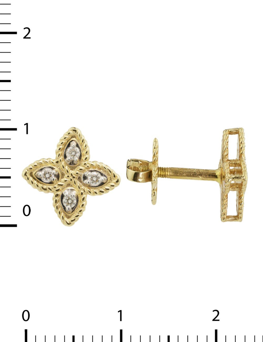 Серьги из лимонного золота c бриллиантами