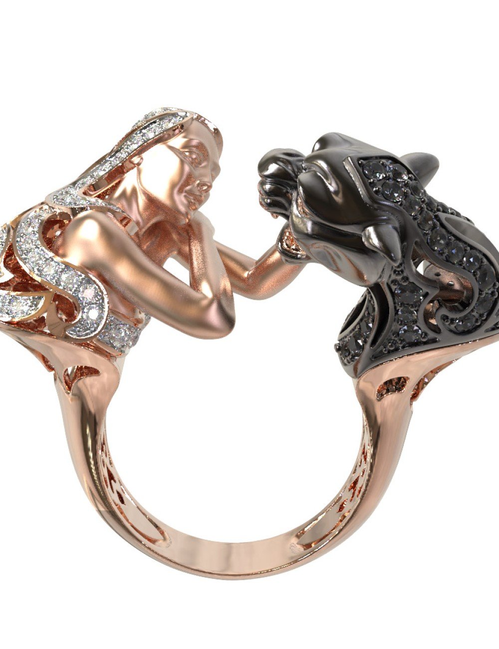 Кольцо из золота c фианитом