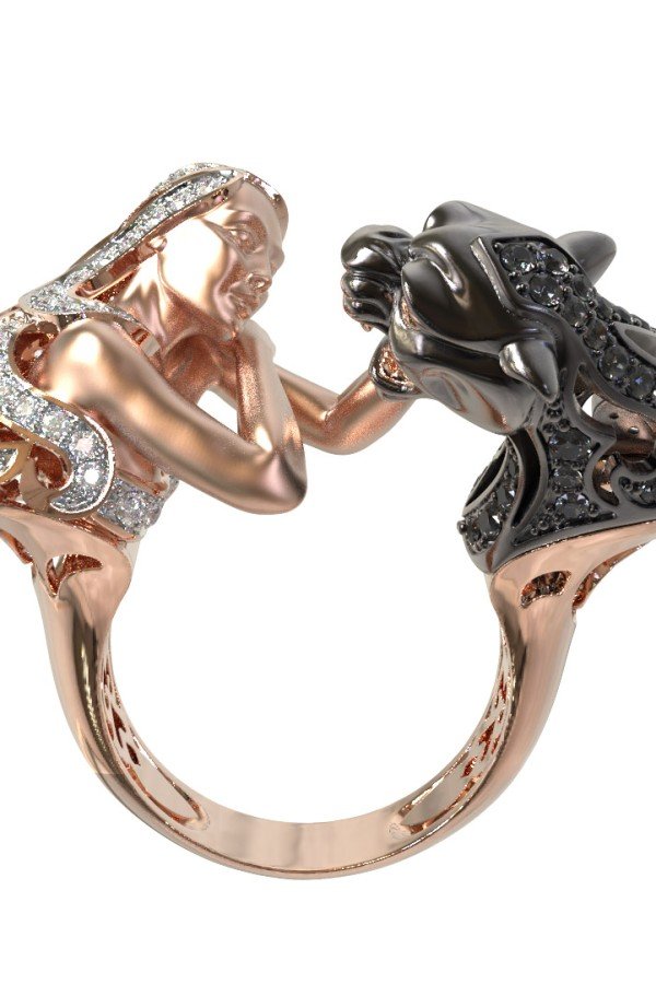 Кольцо из золота c фианитом