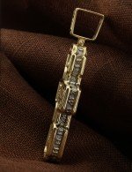 Крест из лимонного золота c ониксом