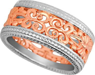 Кольцо обр. сложное из красного золота 585 пробы