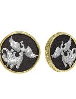 Серьги из лимонного золота c эбеновым деревом