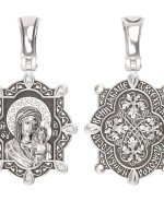 Образок из белого золота c бриллиантами