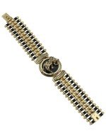 Браслет из лимонного золота c эмалью, ониксом и рубином