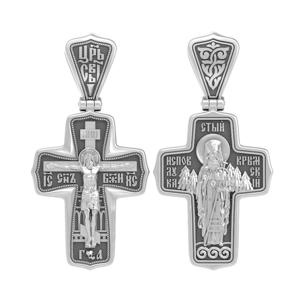 Крест из белого золота 585 пробы