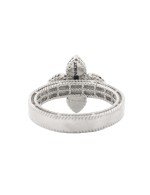 Кольцо из белого золота c бриллиантами и ониксом