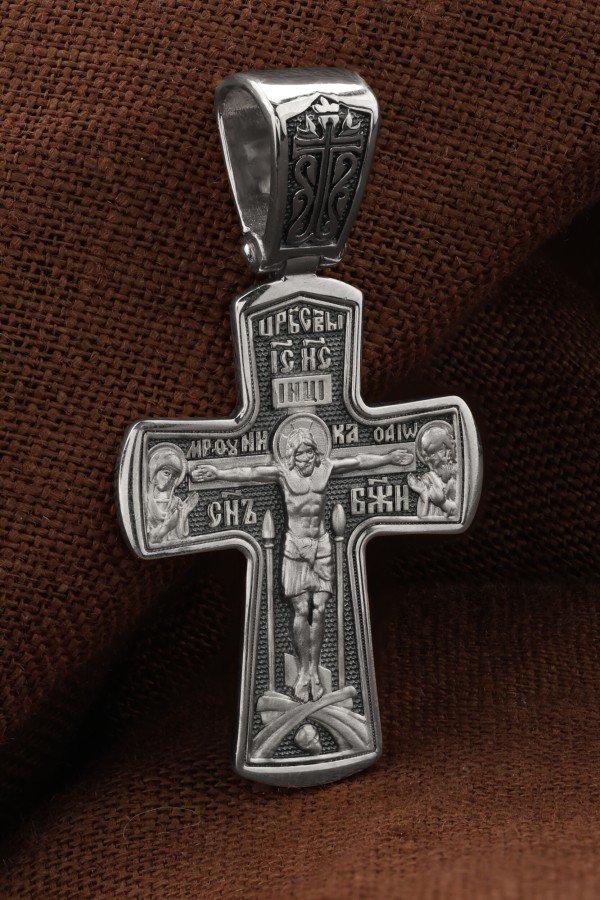 Крест из белого золота