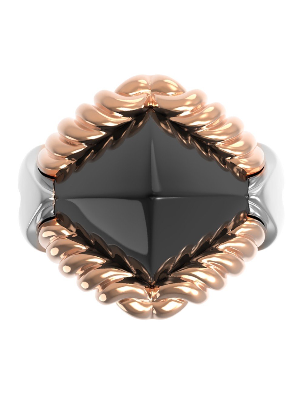 Кольцо из золота c ониксом