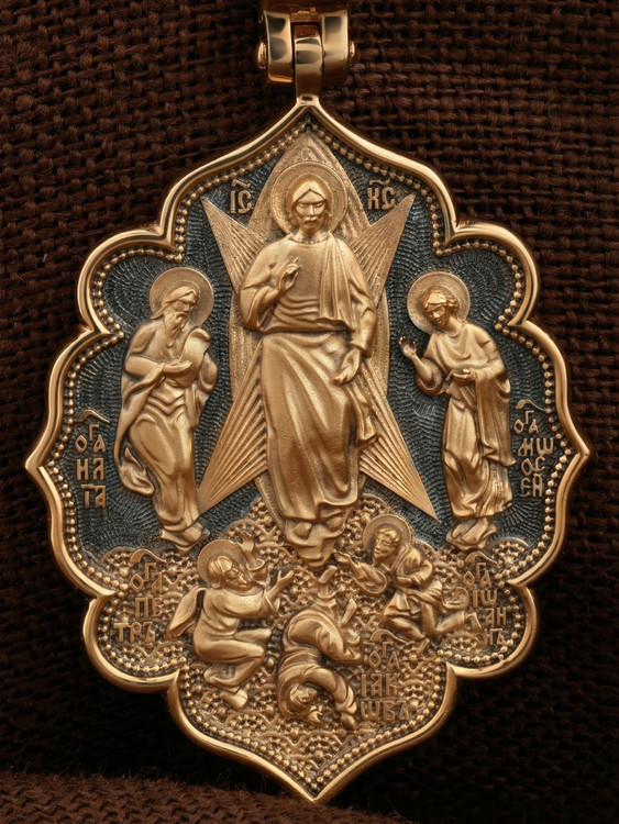 Нательная икона из красного золота 585 пробы