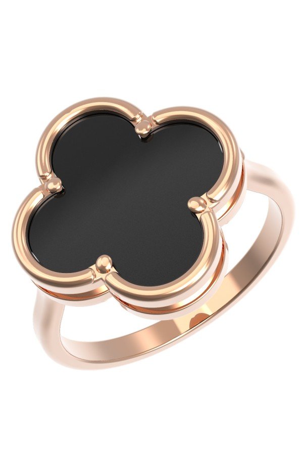 Кольцо из золота c ониксом