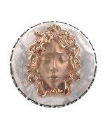 Кольцо из золота c эмалью и перламутром