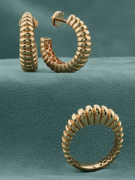 Серьги из красного золота 585 пробы