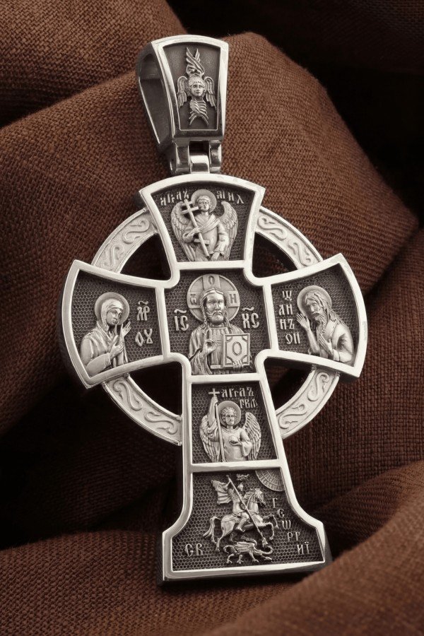 Крест из белого золота