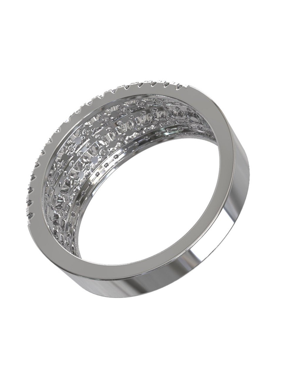 Кольцо из белого золота c бриллиантами