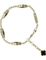 Браслет из лимонного золота c ониксом