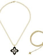 Колье из лимонного золота c бриллиантами и ониксом