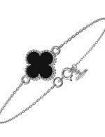 Браслет из белого золота c ониксом