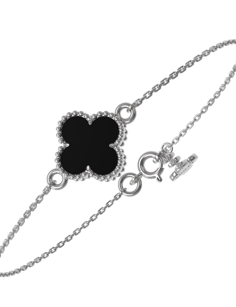 Браслет из белого золота c ониксом