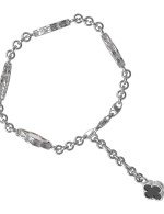 Браслет из белого золота c ониксом и перламутром