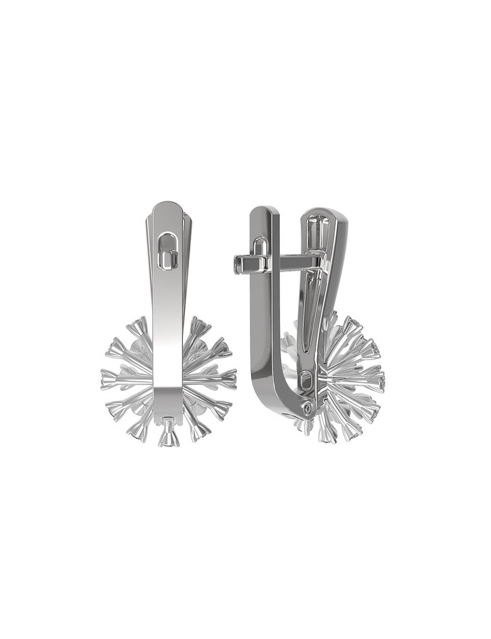 Серьги из белого золота c бриллиантами