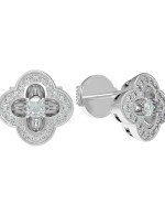 Серьги из белого золота c бриллиантами