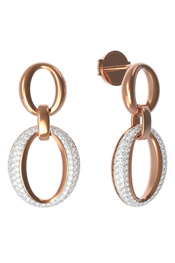 Серьги из золота c бриллиантами